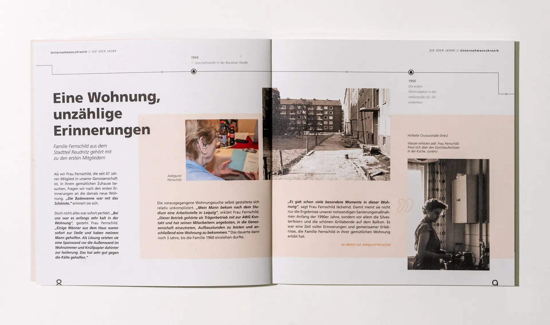 Innenseiten der WBG Kontakt Chronik